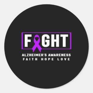 Awareness - Fight Heimer’s Awareness  Classic Round Sticker