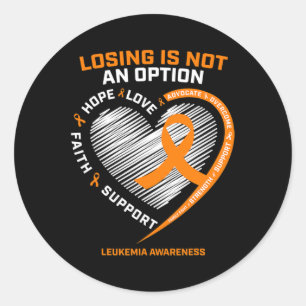 Awareness Fighter Gifts Men Women Kids Leukaemia Classic Round Sticker