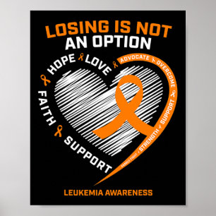 Awareness Fighter Gifts Men Women Kids Leukaemia  Poster