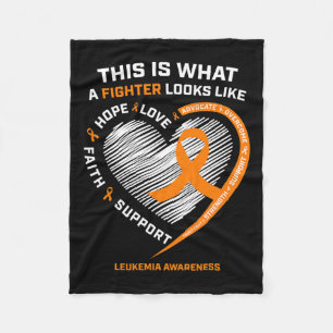 Awareness Fighter Gifts Men Women Mum Dad Leukaemi Fleece Blanket