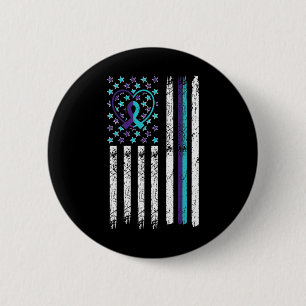 Awareness Flag Anxiety Mental Health Therapists 6 Cm Round Badge