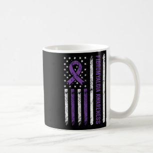 Awareness Flag Fibro Warrior Purple Ribbon Coffee Mug