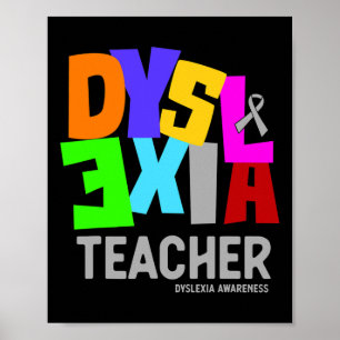 Awareness For Dyslexia Teacher Poster