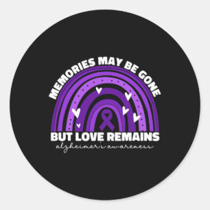 Awareness For Men Women Heimer Memories Classic Round Sticker