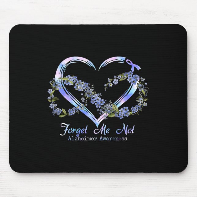 Awareness Forget Me Not Infinity Heart  Mouse Mat (Front)