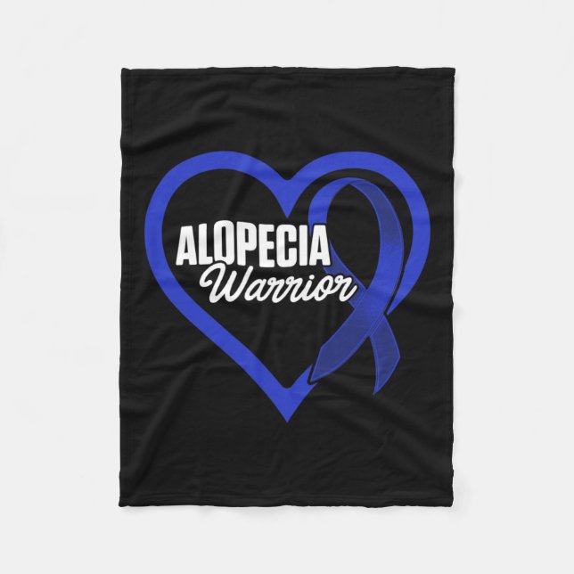 Awareness Hair Loss Warrior Care Survivor  Fleece Blanket (Front)