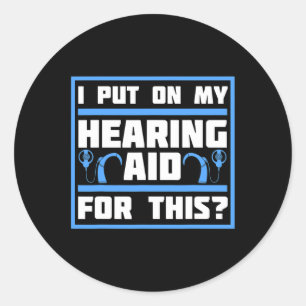 Awareness Hearing Aid Implant Asl 1 Classic Round Sticker