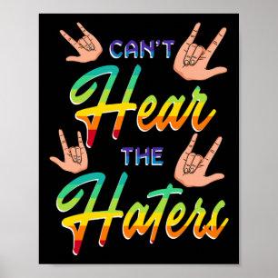 Awareness Hearing Aid Implant Asl Can't Hear The H Poster