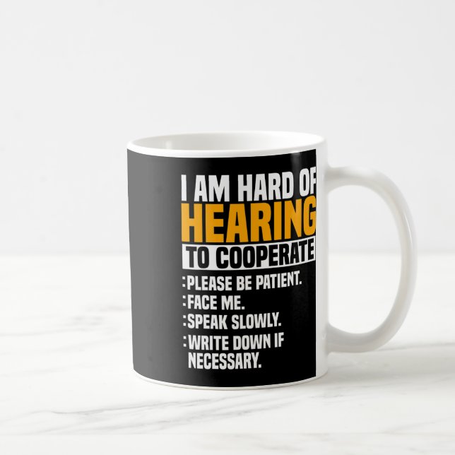 Awareness Hearing Aid Implant Asl Cooperate Please Coffee Mug (Right)