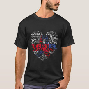 Awareness Heart Disease Fighting Hope Support Warr T-Shirt