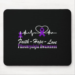 Awareness Heartbeat Christian Cross  Mouse Mat