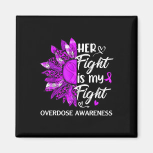 Awareness Her Fight Is My Fight Leopard Sunflower Magnet