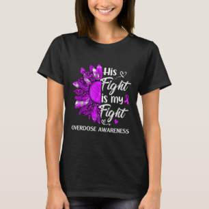 Awareness His Fight Is My Fight Leopard Sunflower T-Shirt