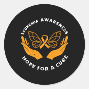 Awareness Hope For A Cure Blood Cancer Classic Round Sticker