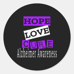 Awareness Hope Love Cure Classic Round Sticker