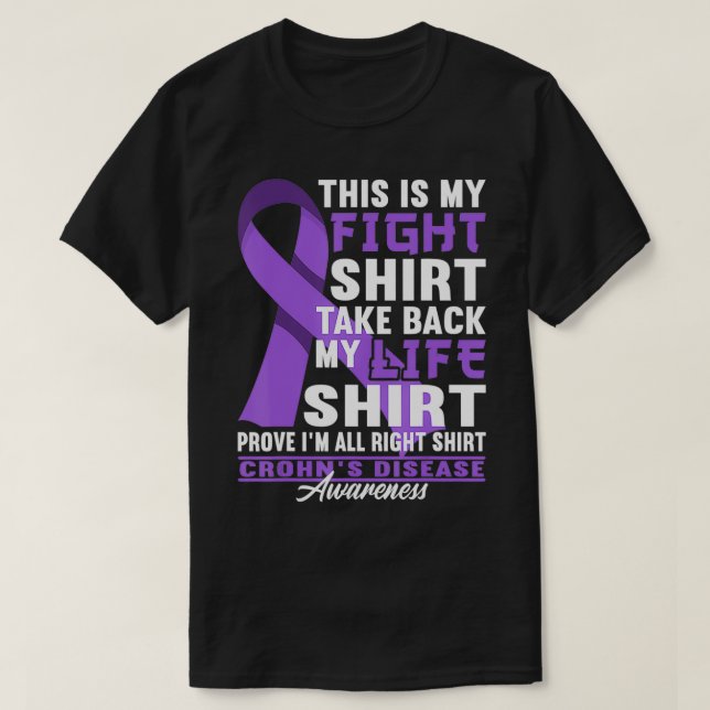 Awareness I Fight  I Inflammatory Bowel Crohns Dis T-Shirt (Design Front)