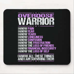 Awareness I Know Pain Survivor Purple Ribbon Mouse Mat