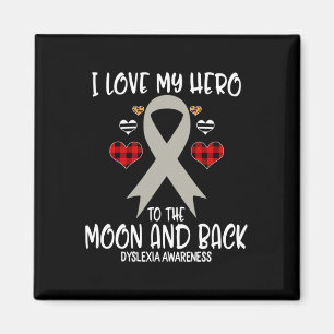 Awareness I Love Hero To The Moon And Back  Magnet