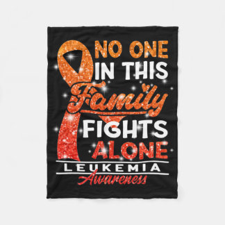 Awareness I Nobody In This Family Fights Alone I L Fleece Blanket