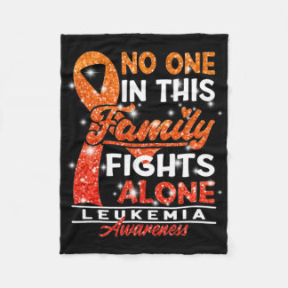 Awareness I Nobody In This Family Fights Alone I L Fleece Blanket
