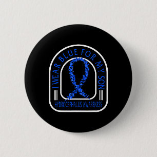 Awareness I Wear Blue For My Son Ribbon Neuros 1 6 Cm Round Badge