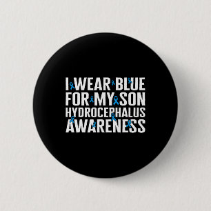 Awareness I Wear Blue For My Son Ribbon Neuros 6 Cm Round Badge