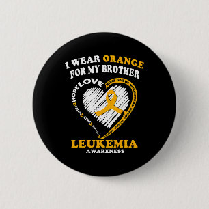 Awareness - I Wear Orange For My Brother 6 Cm Round Badge