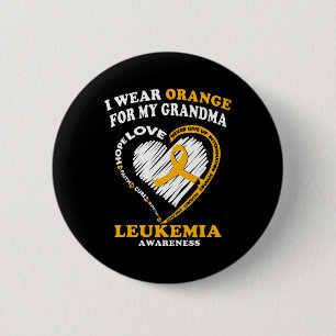 Awareness - I Wear Orange For My Grandma 6 Cm Round Badge