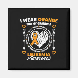 Awareness I Wear Orange For My Grandma Nana  Magnet