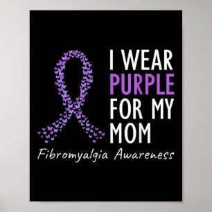 Awareness I Wear Pupple For My Mum Costume Tee  Poster