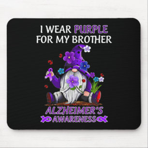 Awareness I Wear Purple For My Brother Gnome Mouse Mat