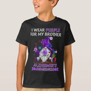 Awareness I Wear Purple For My Brother Gnome T-Shirt