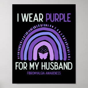 Awareness I Wear Purple For My Husband Poster