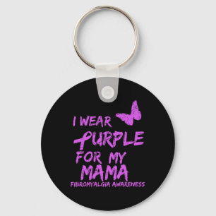 Awareness I Wear Purple For My Mama 6  Key Ring