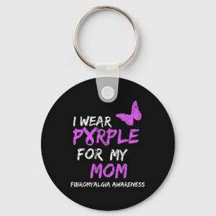 Awareness I Wear Purple For My Mum 4 Key Ring