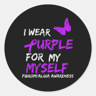 Awareness I Wear Purple For My Myself  Classic Round Sticker