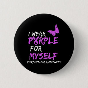 Awareness I Wear Purple For Myself 1  6 Cm Round Badge