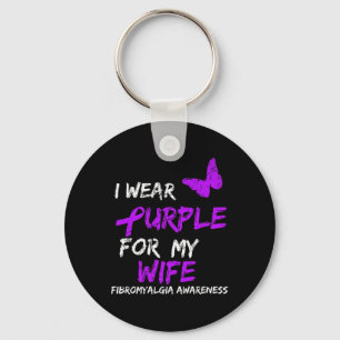 Awareness I Wear Purple For Wife 1  Key Ring