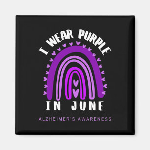 Awareness I Wear Purple In June Heimer Support Magnet