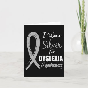 Awareness I Wear Silver Ribbon Learning Reading Card