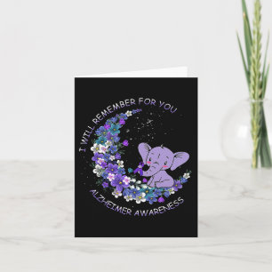 Awareness I Will Remember For You Elephant Moon  Card