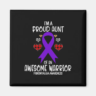 Awareness I'm Proud Aunt Of Awesome Warrior Wo 1 Magnet
