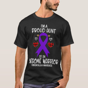 Awareness I'm Proud Aunt Of Awesome Warrior Wo 1  T-Shirt