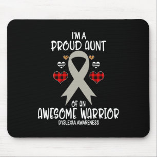 Awareness I'm Proud Aunt Of Awesome Warrior Women Mouse Mat