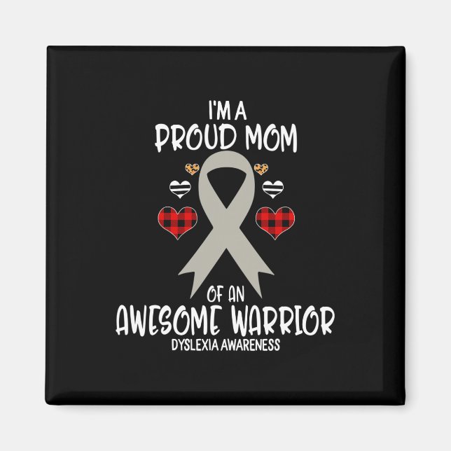 Awareness I'm Proud Mum Of Awesome Warrior  Magnet (Front)