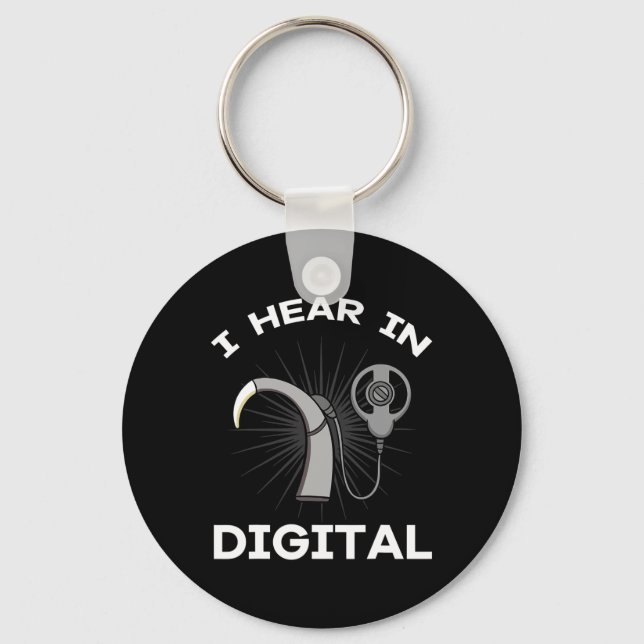 Awareness Implant Digital Hearing Aid Asl  Key Ring (Front)