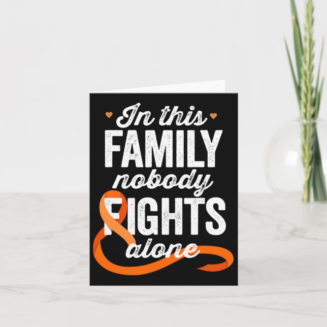 Awareness In This Family Nobody Fights Alone  Card (Front)
