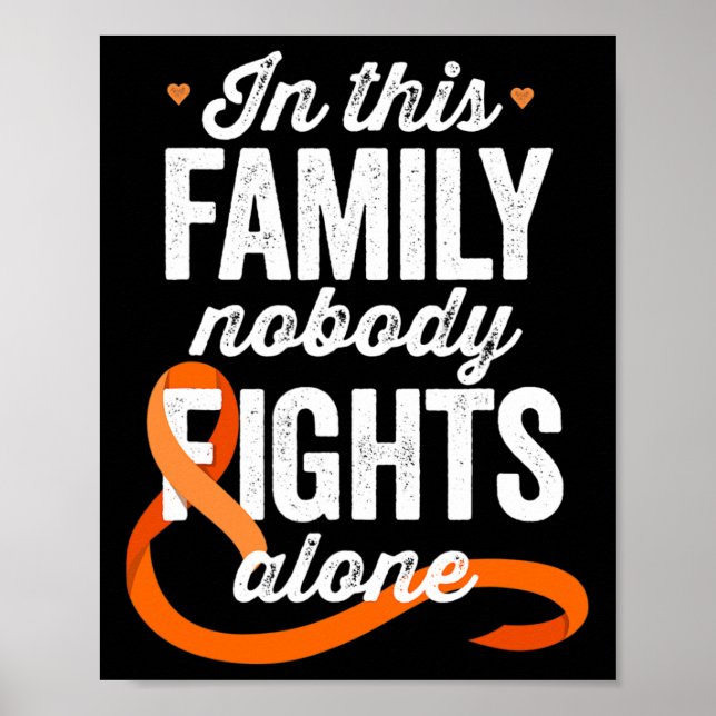 Awareness In This Family Nobody Fights Alone  Poster (Front)