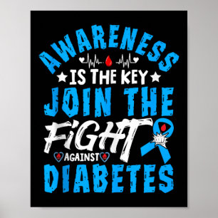 Awareness Is The Key Join The Fight Against Diabet Poster