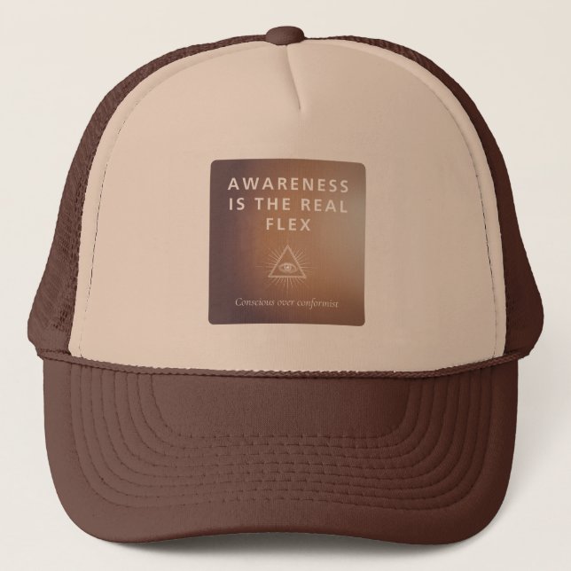 Awareness is the Real Flex Trucker Hat (Front)